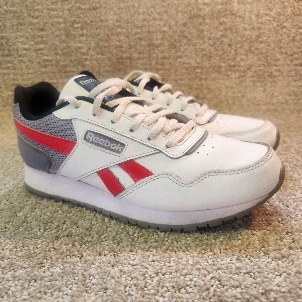Reebok Classic Harman Womens Size 8 White Red Running Shoes Sneakers Low Top
